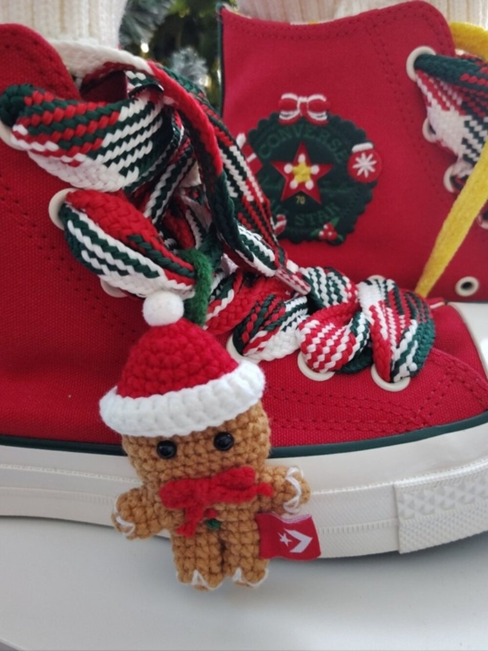 Converse Chuck 70 Gingerbread High Top Red M5/W7 Knit Sock NWOB - Picture 12 of 15
